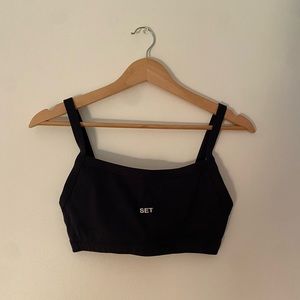 Navy Set Active Sportbody Scoop Bra